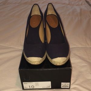 J.Crew navy canvas espadrille